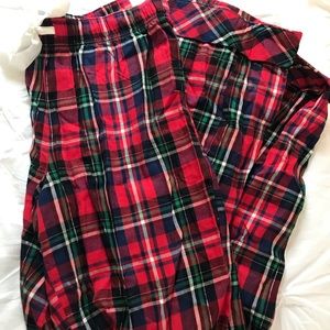 VS Red Plaid Flannel Pajama Pant